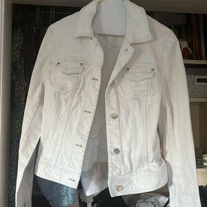 Tahari Jean jacket white